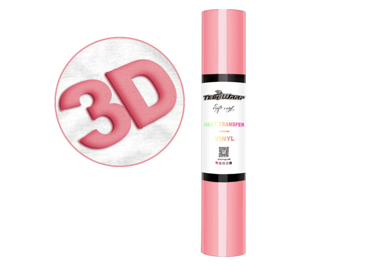 Teckwrap Termoadesivo effetto 3D Rosa Corallo 25,4cmx1,5m