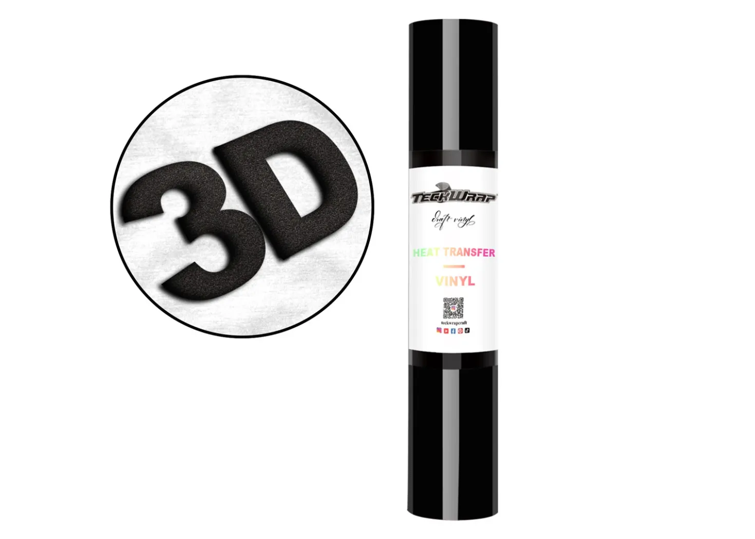 Teckwrap Termoadesivo effetto 3D Nero 25,4cmx1,5m