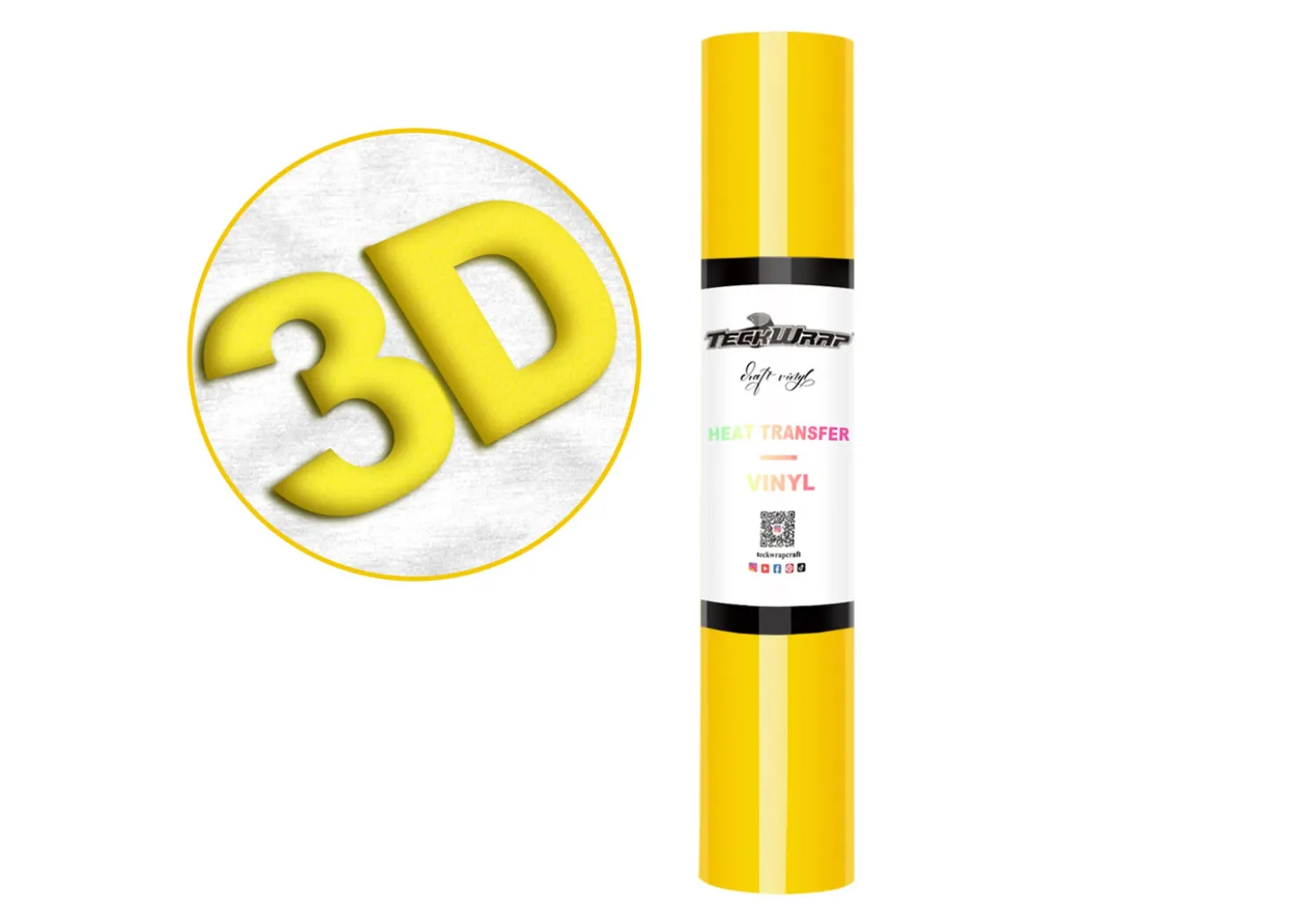 Teckwrap Termoadesivo effetto 3D Giallo 25,4cmx1,5m