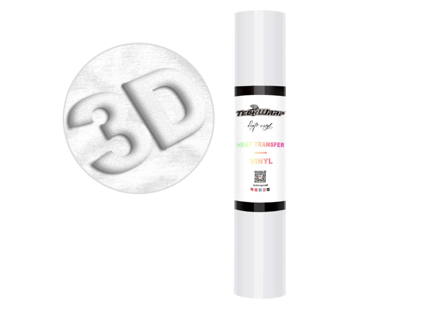 Teckwrap Termoadesivo effetto 3D Bianco 25,4cmx1,5m