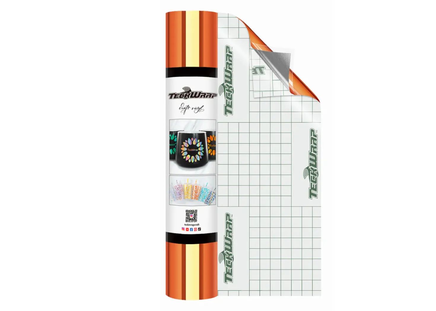 Teckwrap Vinile Metallico Arancio Bruciato 30cmx1,55m