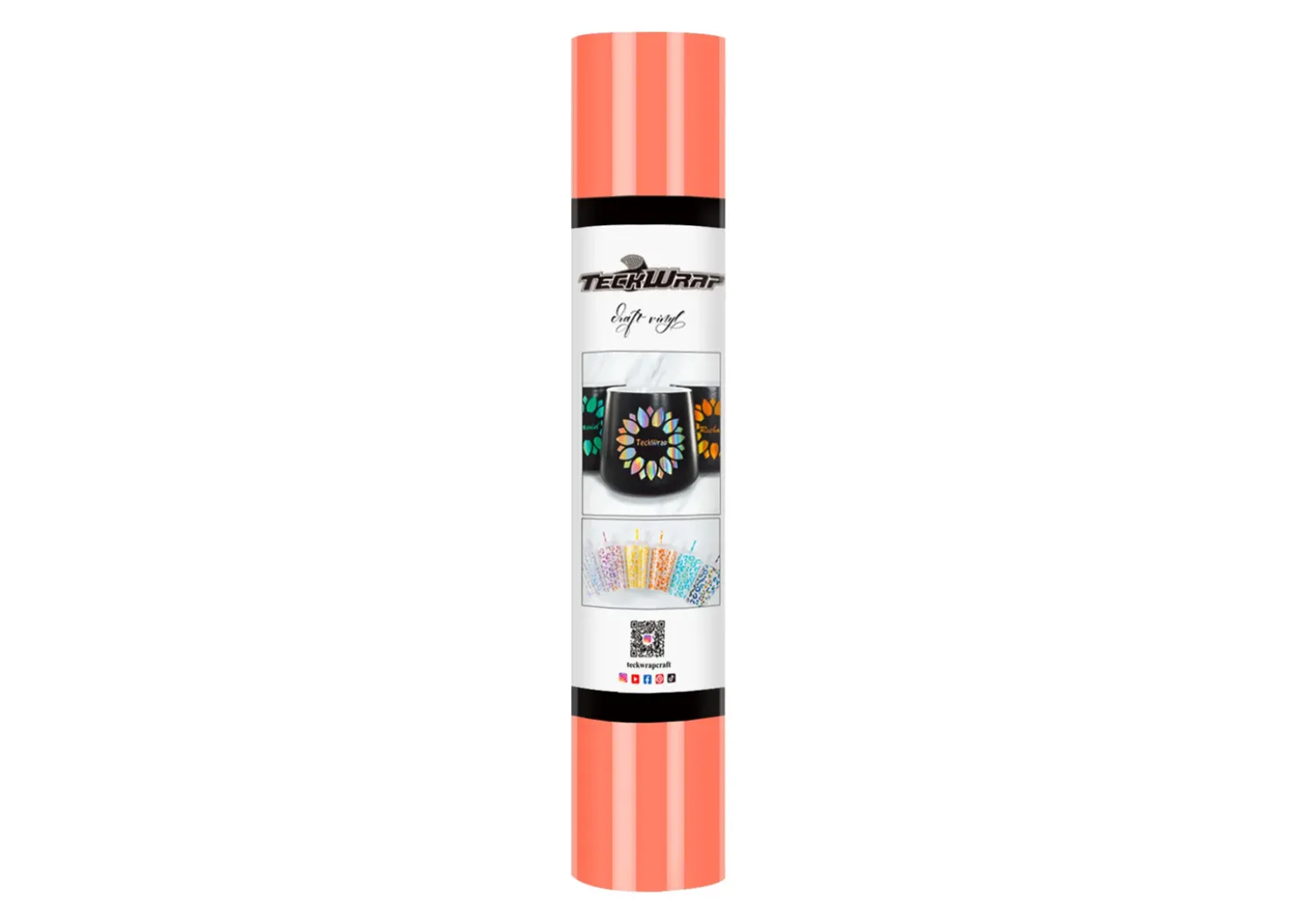 Teckwrap Vinile Permanente Glossy Rosa Salmone 30cmx1,55m