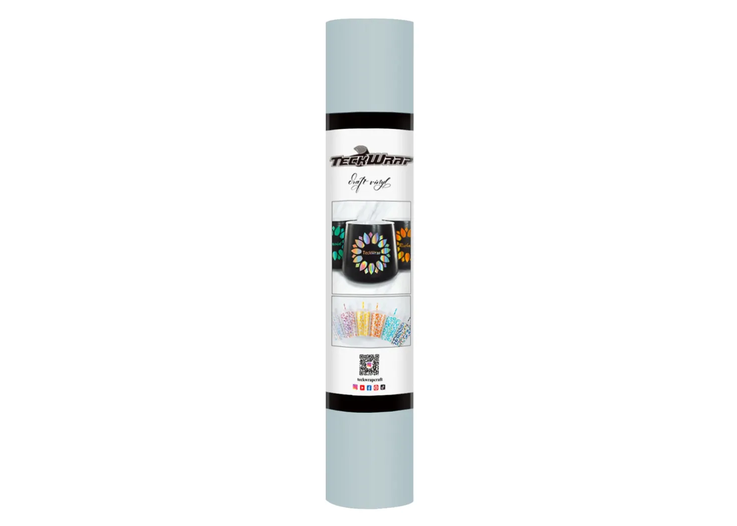 Teckwrap Vinile Permanente Opaco Azzurro Polvere Chiaro 30cmx1,55m