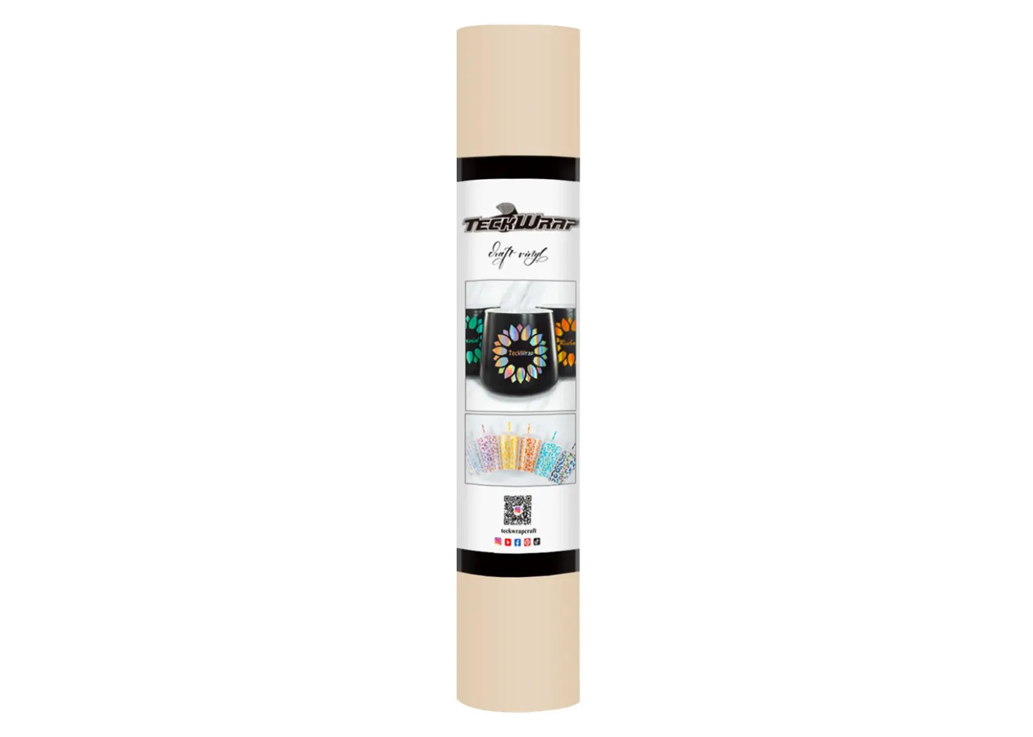 Teckwrap Vinile Permanente Opaco Vaniglia 30cmx1,55m