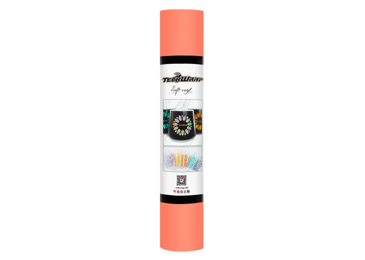 Teckwrap Vinile Permanente Opaco Rosa Salmone 30cmx1,55m
