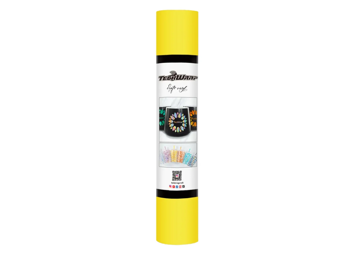 Teckwrap Vinile Permanente Opaco Giallo 30cmx1,55m