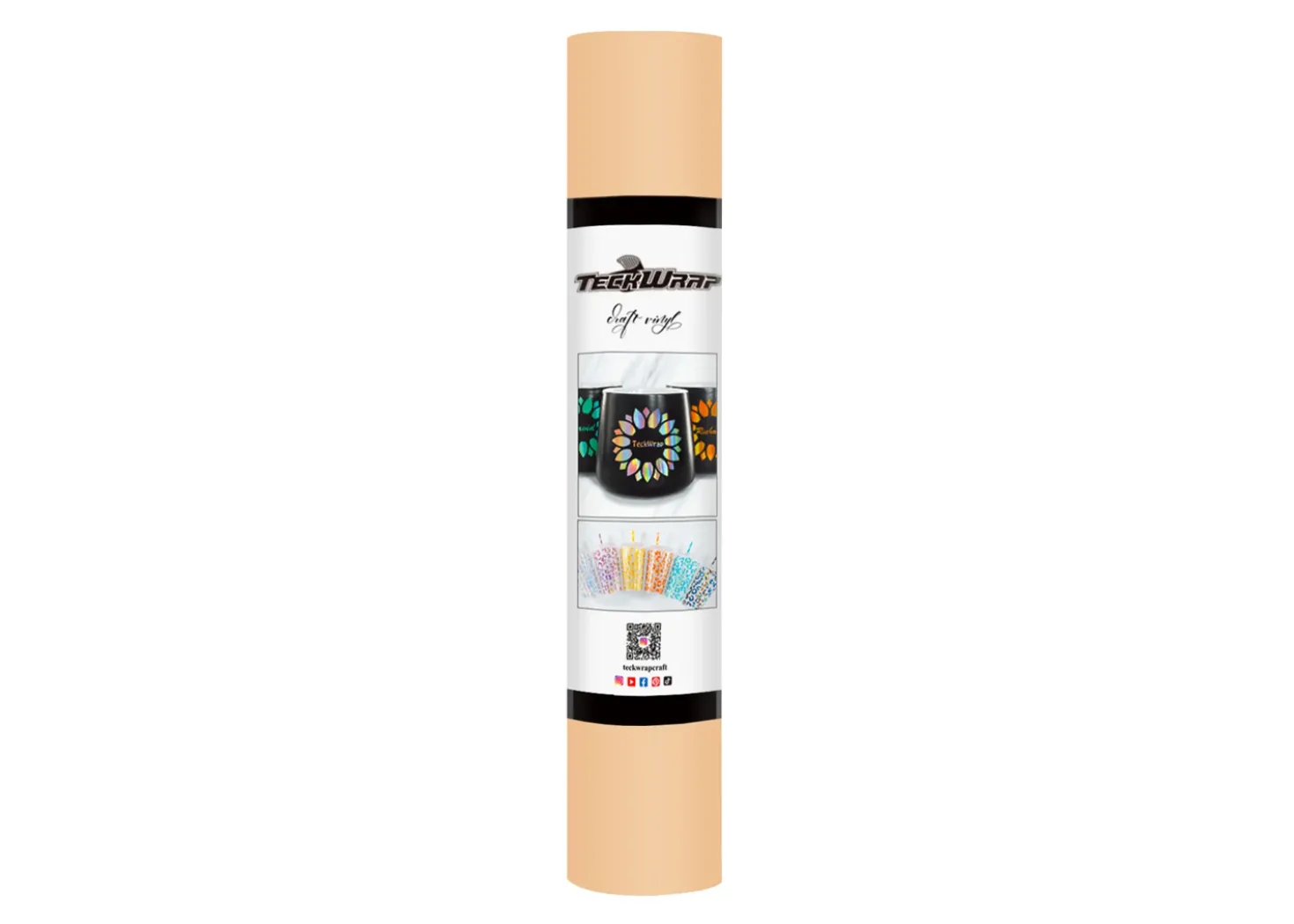Teckwrap Vinile Permanente Opaco Albicocca 30cmx1,55m