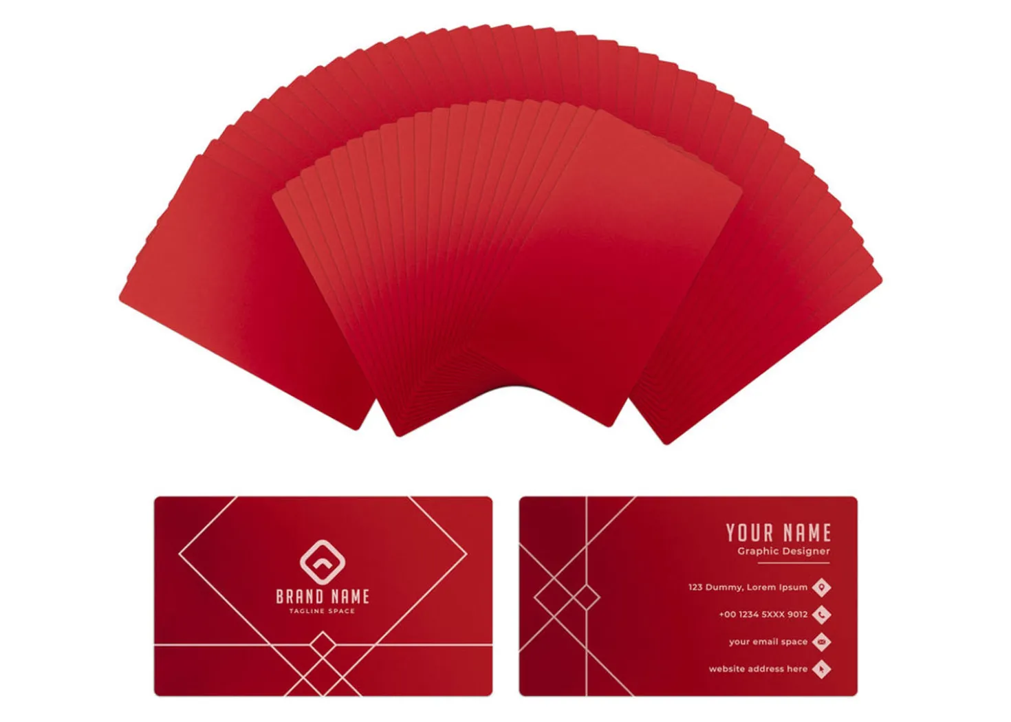 XTool Biglietti da Visita in Metallo Rosso 60pz 8,6cmx5,4cm