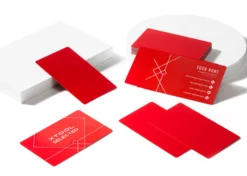 XTool Biglietti da Visita in Metallo Rosso 60pz 8,6cmx5,4cm