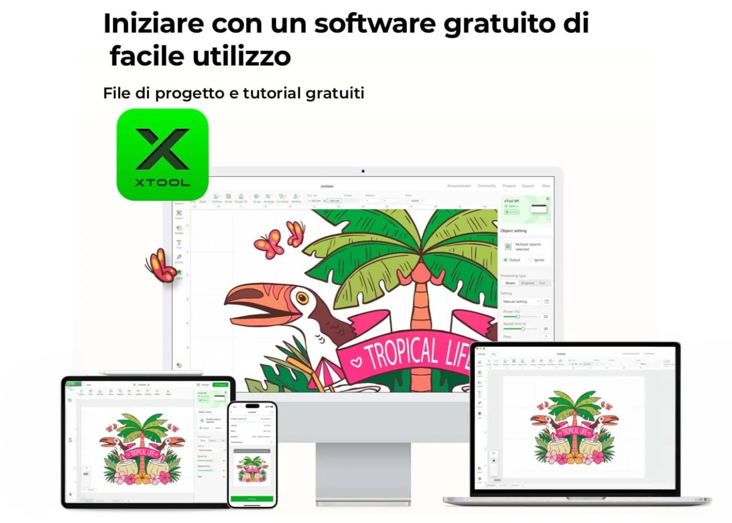 XTool M1 Macchina a Taglio Laser e Plotter da Taglio + Vinile Decorativo per xTool M1 Design “Notte Stellata”